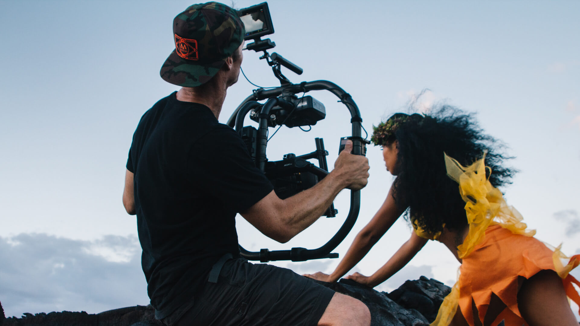 Cinematographer / DP Sam Nuttmann - Hawaii - Ordinary People - Movi Operator on lava rock