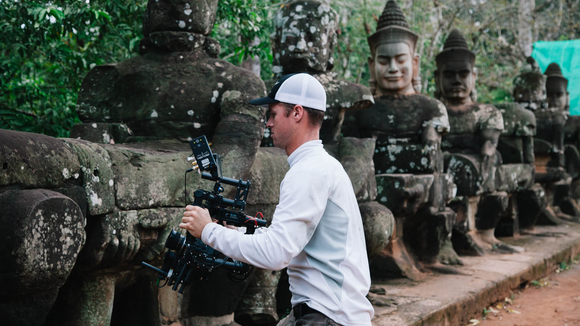 MoVI Operator Sam Nuttmann - Cambodia - BBC, Wonders Of The Monsoon - statues